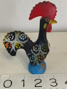 Vtg Rooster Folk Art Made in Portugal Miniature Hand Painted 5 inches - Picture 1 of 5