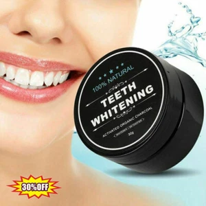 30g Activated Black Charcoal Teeth Whitening Toothpaste Tooth Powder Natural - Picture 1 of 17