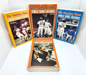 1981-1984 THE SPORTING NEWS / OFFICIAL WORLD SERIES RECORDS 4-PAPERBACK LOT - Picture 1 of 4