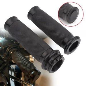 1" Motorcycle Handle Bar Hand Grips For Harley Touring Sportster Dyna Breakout - Picture 1 of 15