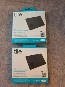Neuf Lot de 2 Tile Slim (2022) Universel Bluetooth Finder Tracker RE-41001 Noir - Photo 1 sur 6