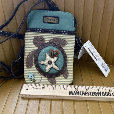 Chala Crossbody Bag Womens Small TURTLE , STARFISH Purse Vegan Adjustable Cell  - Image 1 of 4