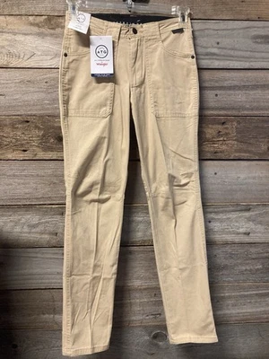 NWT Wrangler ATG All Terrain Gear Women’s Khaki Cargo Pants 4 Slim Mid Rise - Image 1 of 4