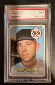 1969 Topps #211 Galen Cisco PSA 7 NM - Bild 1 von 2