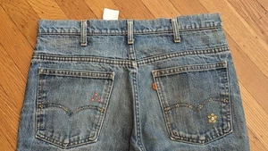 RaRe GeNuiNe 70's VinTagE LEVI STRAUSS 684 BELL BOTTOM JEANS 33 × USA Made FLARE - Picture 1 of 8