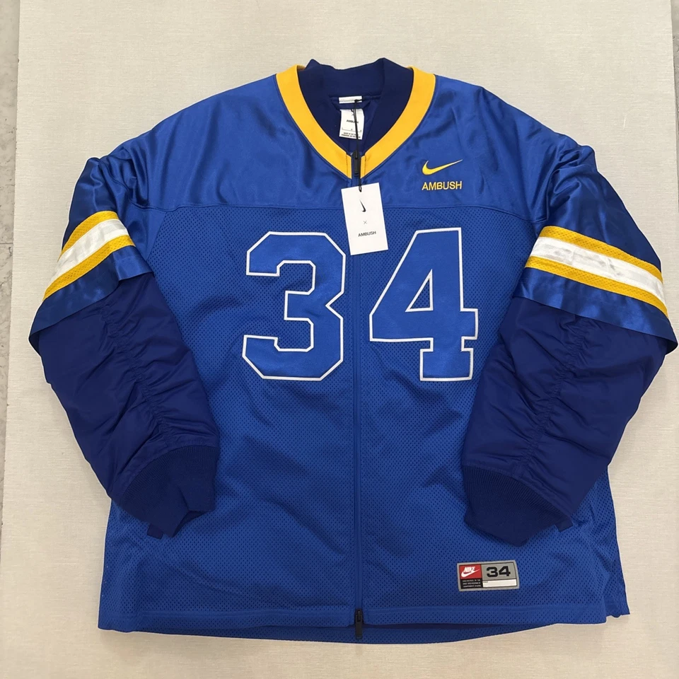 Nike x Ambush Jacket Deep Royal Blue University Gold Football Large DX6916-455