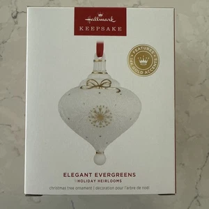 2025 Hallmark+ Exclusive Holiday Heirlooms Elegant Evergreens Porcelain Ornament - Picture 1 of 2