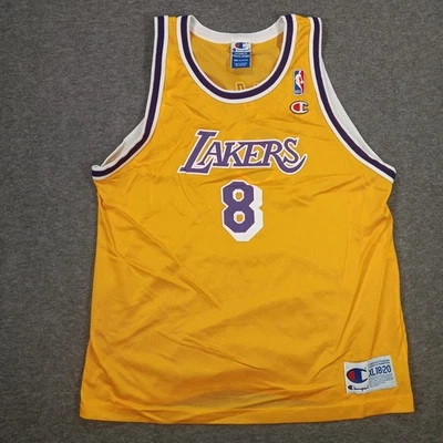 Los Angeles Lakers Jersey Youth XL Yellow NBA Basketball Bryant 8 Champion - Image 1 of 4