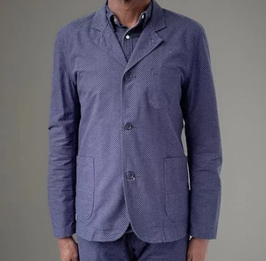 Edwin Simple Post Blazer 4.7oz Japan Fabric Polka Dot I019533 Indigo Washed M - Picture 1 of 17