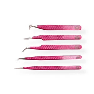 Non-Slip Pink Glitter Diamond Grip Tweezers for Isolation - Picture 1 of 6