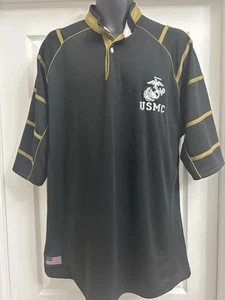 Camisa Polo de Rugby Sgt Grit Marines Para Hombres XL Negra Manga Corta Semper Fi USMC - Imagen 1 de 12