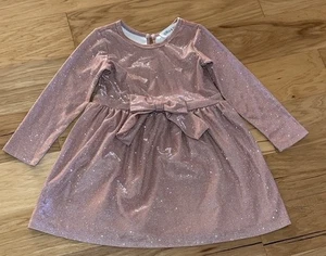 Isobella & Chloe Girls Dress Metallic Sparkling Party Holidays Pink Sz 6 - Picture 1 of 6