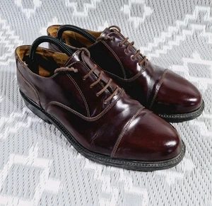 Principles For Men Vintage Leather Mens Oxford Shoes UK 8 Burgundy Portugal Lace - Picture 1 of 19