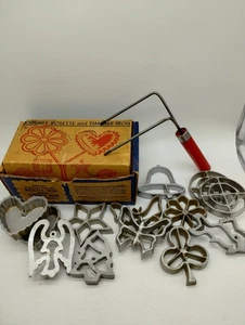 Roseta doble vintage Nordic Ware y hierro timbal ¡¡13 formas!! Caja Original USA - Imagen 1 de 8