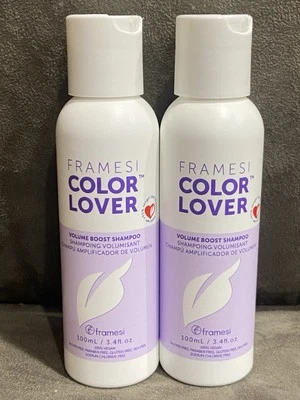 FRAMESI COLOR LOVER VOLUME BOOST SHAMPOO - VEGAN - 3.4 OZ TRAVEL SIZE - 2 PACK! - Image 1 of 4