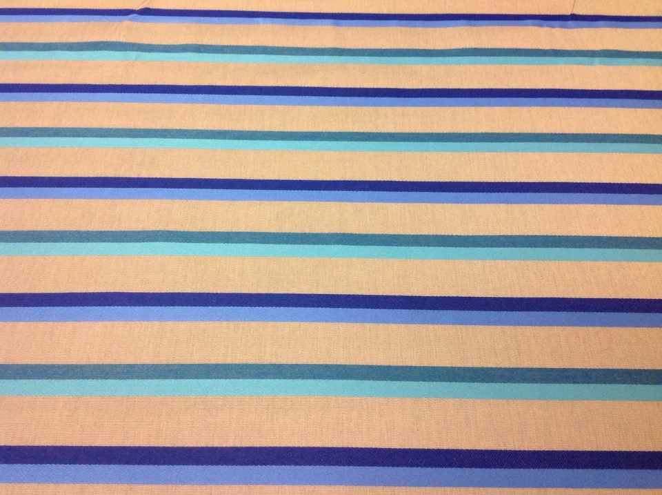 Parasol/Estado Plateado Tela EXTERIOR - Festival Rayas/Mar Profundo - 3,25 yardas (41436) Foto 1 de 3