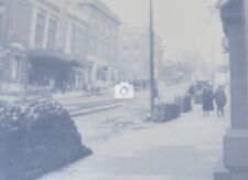 Couple Walking On Sidewalk Train Tracks 1920s/1930s **Original Film Negative**