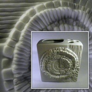 4 ÖFFNUNGSVASE - WESTDEUTSCHE PORZELLAN KISSENVASE -von KAISER -Mid Century Modern - Bild 1 von 13