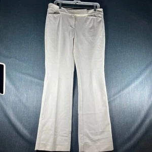 White House Black Market Womens Dress Pants Size 8 Beige Stretch Bootcut Leg - Picture 1 of 12