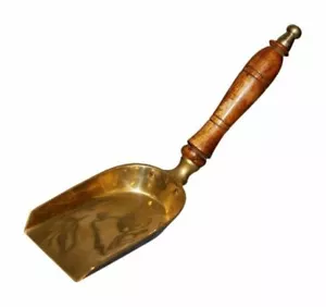 Brass Coal Shovel Coal Scoop Fireside Tool Ash Tidy Pan 3 Sizes Companion Shovel - Picture 1 of 1