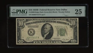 DBR 1928-B $10 DGS FRN Dallas Fr. 2002-Kdgs PMG 25 Serial K06373137A - Picture 1 of 2