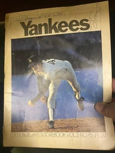 1979 Blue Jays vs. Yankees scorebook w/Phil Rizzuto autograph - Picture 1 of 1