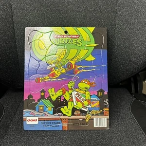 Teenage Mutant Ninja Turtles Vintage Frame Tray Puzzle Rose Art 1989 - Picture 1 of 2