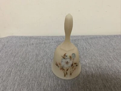 Vintage Fenton Hand Painted Custard Glass Bell Artist Signed - Image 1 of 4