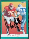 John Alt Autograph 1991 Fleer Card #88 NFL Kansas City Chiefs