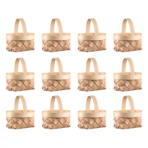 Basket Wicker Wood Chip Basket Miniature Baskets Favors - Picture 1 of 12