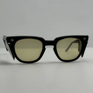 Airco Eye Glasses Eyeglasses AOP Z87 Black Horned Rimmed Vintage Retro 48-22 - Picture 1 of 6