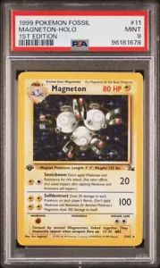 1999 Pokemon Fossil 1st Edition Magneton Holo #11 PSA 9 - Picture 1 of 2