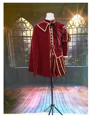 Disfraz de hombre siglo XVI con pantalón de calabaza y capa, traje de Shakespeare Otelo Foto 1 de 4