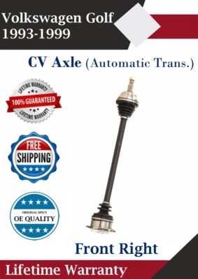 Front Right CV Axle For 1993-1999 Volkswagen Golf Automatic Trans. Lifetime War. — 第 1/4 张图片