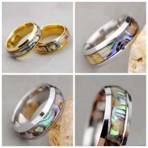 Venta al por mayor 50 Anillo de Cáscara de Abulón TOP Anillos de Acero Inoxidable ModaJoyería - Imagen 1 de 10