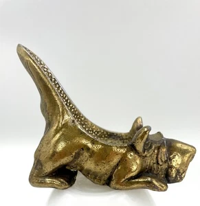 Soporte para pipa de perro Terrier escocés tono latón de colección figura metal fundido pesado - Imagen 1 de 15