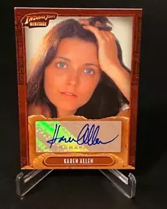 2008 Topps Indiana Jones Heritage Autograph Auto KAREN ALLEN/MARION RAVENWOOD SP - Picture 1 of 2