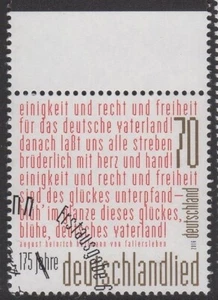 Germania 175 anniversario del canto patriottico Das Lied der Deutschen usati - Imagen 1 de 1
