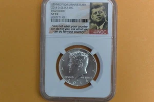2014-D Kennedy Silver Half NGC SP69 High Relief 50th Anniversary Set - Picture 1 of 4