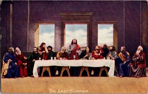 Cartolina L'Ultima Cena di Cristo Divisa Indietro Non Spedita - Foto 1 di 2