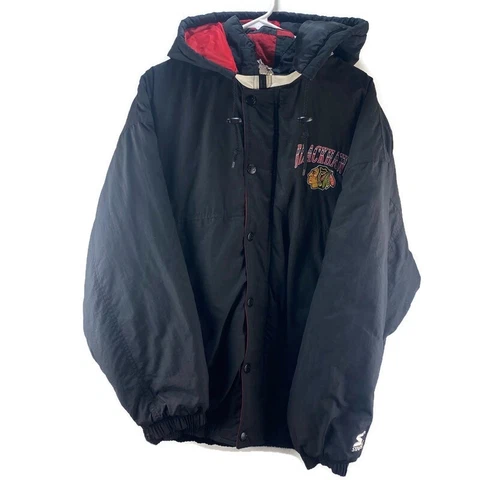 Starter NHL Chicago Blackhawks Zip/Button Up Hockey Jacket Cover