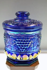 FENTON TABAKDOSE Kobaltblau Karneval TRAUBEN 9188KZ Neu im Karton - Bild 1 von 6