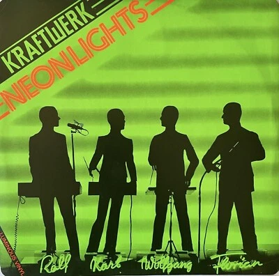 Kraftwerk - Neon Lights (12”) (Luminous Vinyl) (VG-EX/VG) - Image 1 of 2