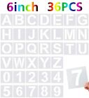 36 Pcs Reusable Large Alphabet Letter Stencils And Number Stencils For Painting