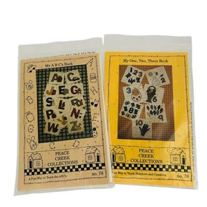 Peace Creek Collections Childrens Fabric Book Patterns Lot My ABCs One Two Three - Picture 1 of 4