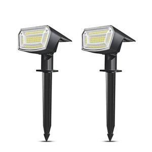 2 Pack 59 LED Solar Outdoor Lights – IP65 Waterproof Garden Landscape Lamp 1200m - Picture 1 of 3