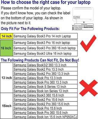 for 16" Samsung Galaxy Book3 Pro/Galaxy Book3 Pro 360/Galaxy Book 3 Case Cover f - Image 1 of 4