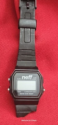 Neff Flava Unisex Adult Black Digital Watch Water Resistant 165 FT - Image 1 of 4