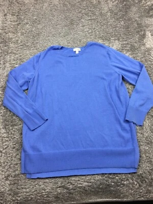 Maison Jules Sweater Womens Size 2XL Blue XXL Cotton Blend - Image 1 of 4