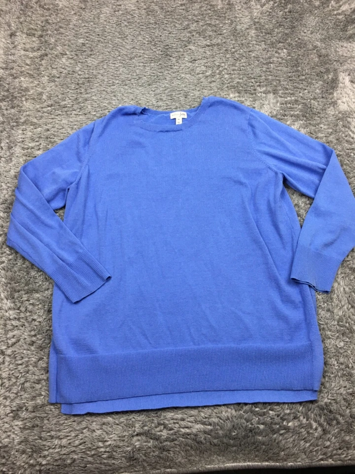 Maison Jules Sweater Womens Size 2XL Blue XXL Cotton Blend - Image 1 of 4